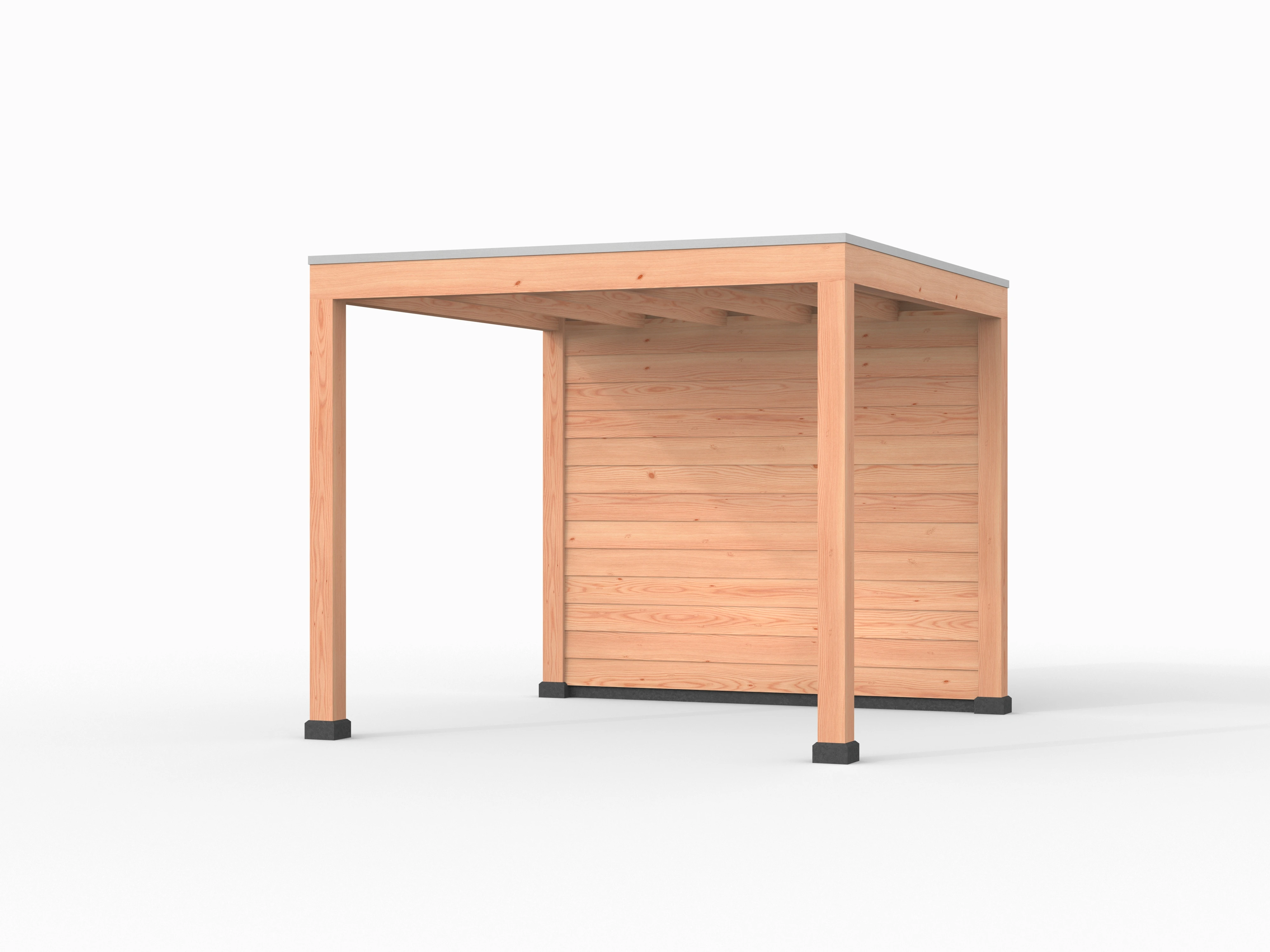Douglas overkapping, 300 x 300, met achterwand, Westwood Elegant - Afbeelding 1